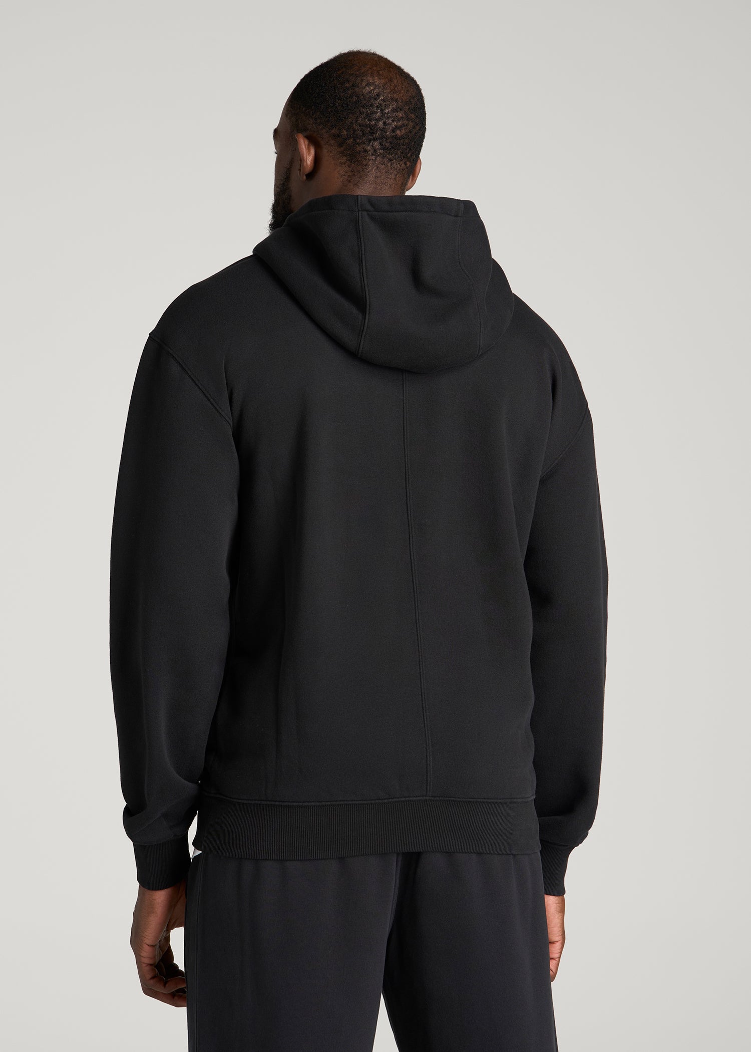 Everyday Fleece Popover Hoodie for Tall Men in Black