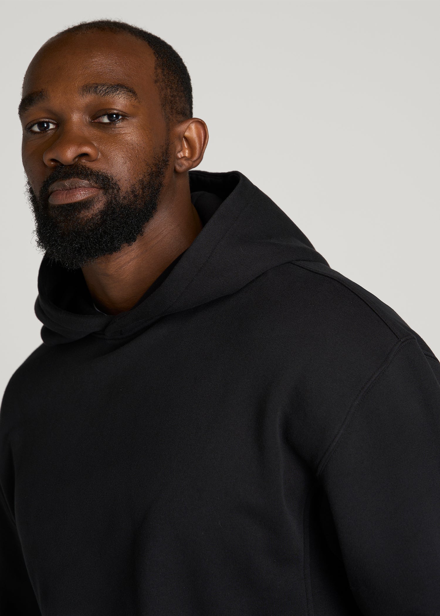 Everyday Fleece Popover Hoodie for Tall Men in Black