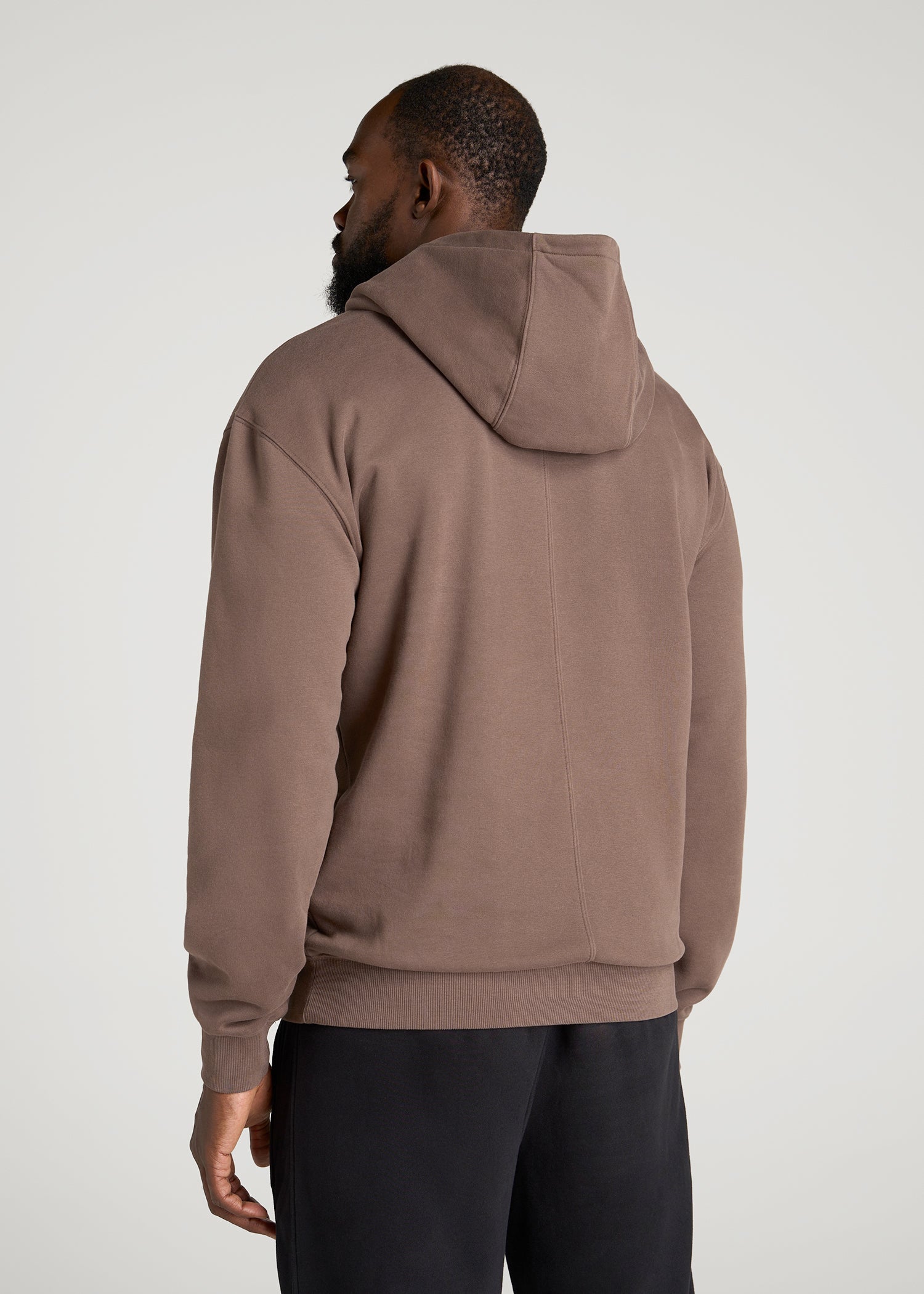 Everyday Fleece Popover Hoodie for Tall Men in Coffee Quartz