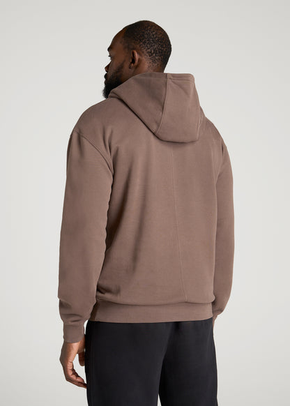 Everyday Fleece Popover Hoodie for Tall Men in Coffee Quartz