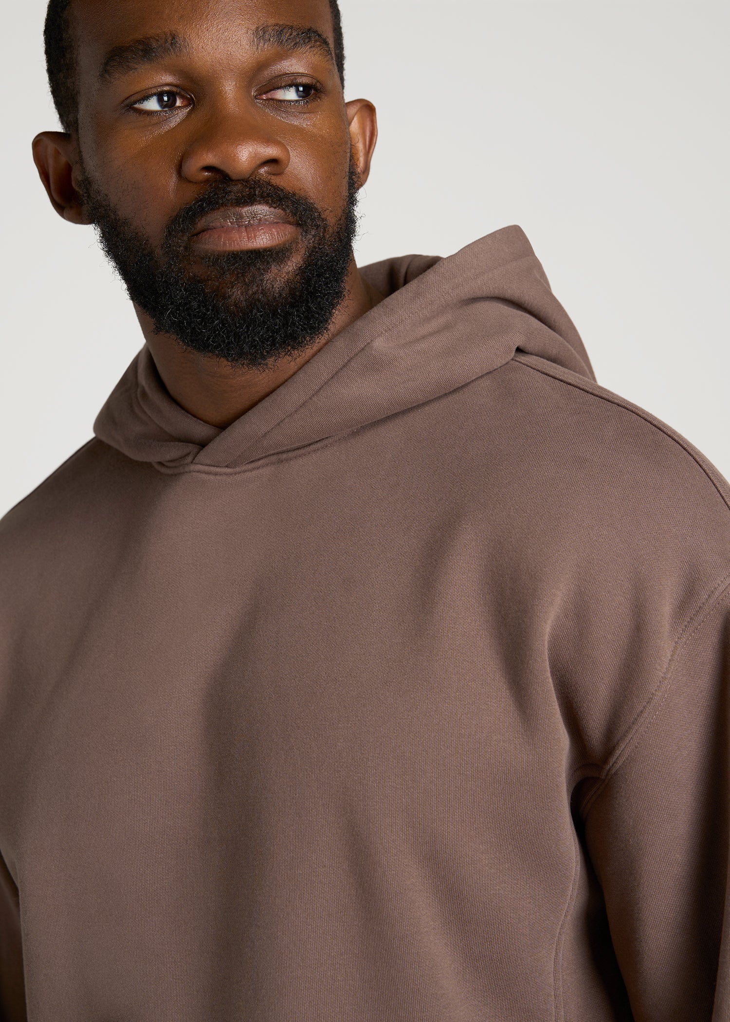 Everyday Fleece Popover Hoodie for Tall Men in Coffee Quartz