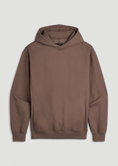 Everyday Fleece Popover Hoodie for Tall Men in Coffee Quartz