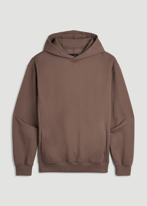 Everyday Fleece Popover Hoodie for Tall Men in Coffee Quartz
