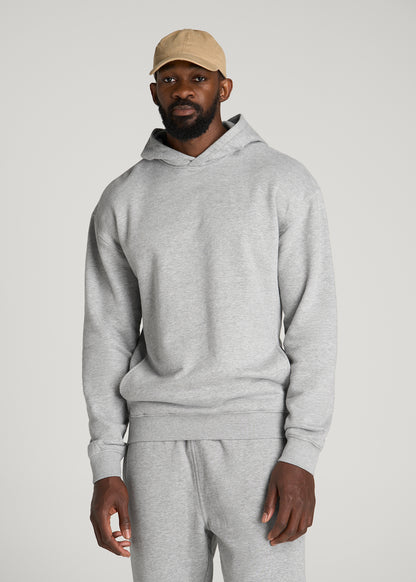 Everyday Fleece Popover Hoodie for Tall Men in Grey Mix