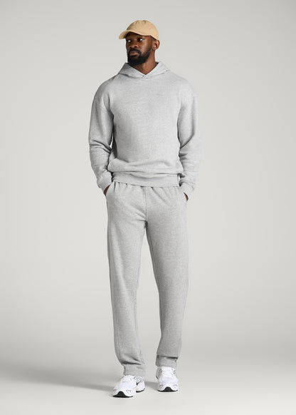 Everyday Fleece Popover Hoodie for Tall Men in Grey Mix