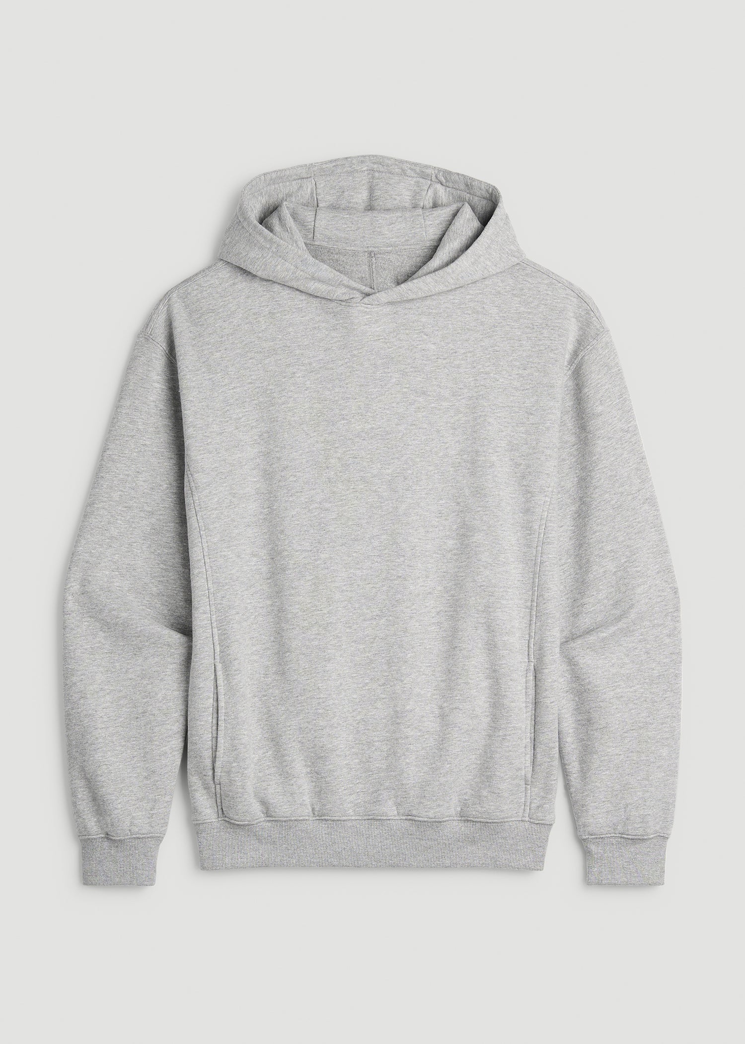 Everyday Fleece Popover Hoodie for Tall Men in Grey Mix