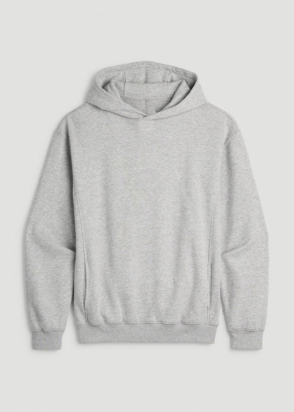Everyday Fleece Popover Hoodie for Tall Men in Grey Mix