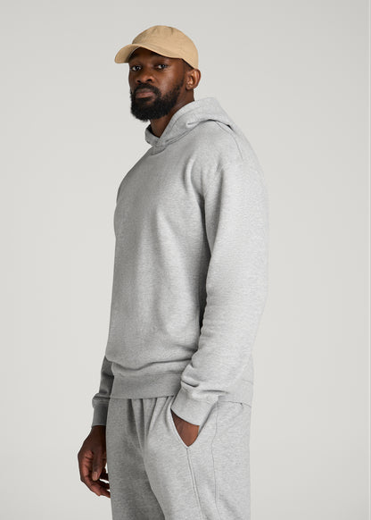 Everyday Fleece Popover Hoodie for Tall Men in Grey Mix