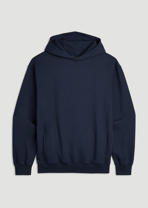 Everyday Fleece Popover Hoodie for Tall Men in Royal Navy