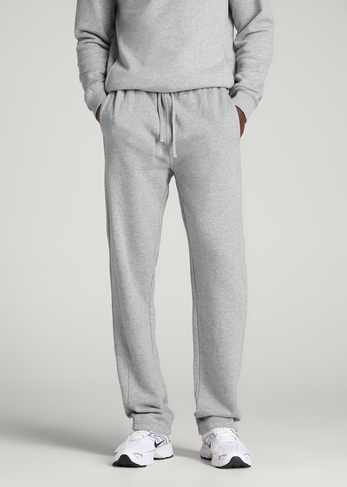 Everyday Fleece Straight Leg Sweatpants for Tall Men in Grey Mix