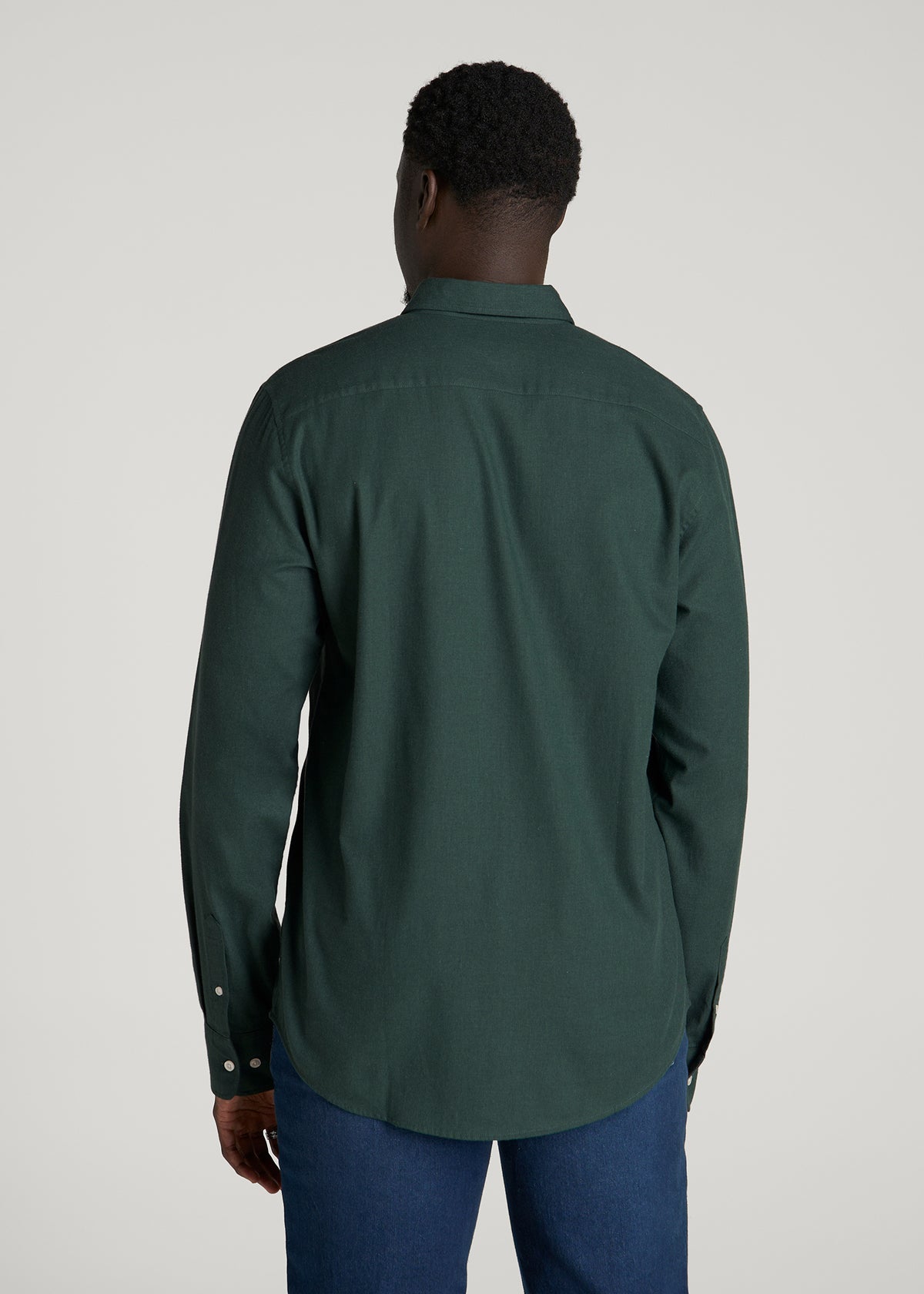 Everyday Lightweight Flannel Shirt for Tall Men in Boreal Forest Melange