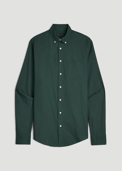 Everyday Lightweight Flannel Shirt for Tall Men in Boreal Forest Melange