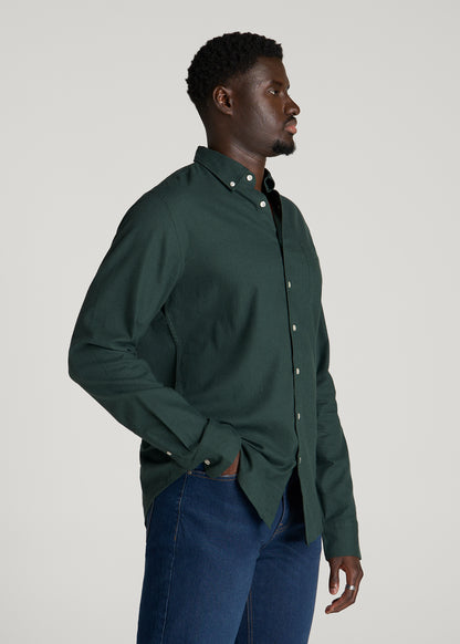 Everyday Lightweight Flannel Shirt for Tall Men in Boreal Forest Melange
