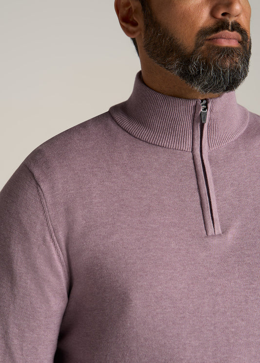 American-Tall-Men-Everyday-Quarter-Zip-Sweater-Lavender-Fog-detail