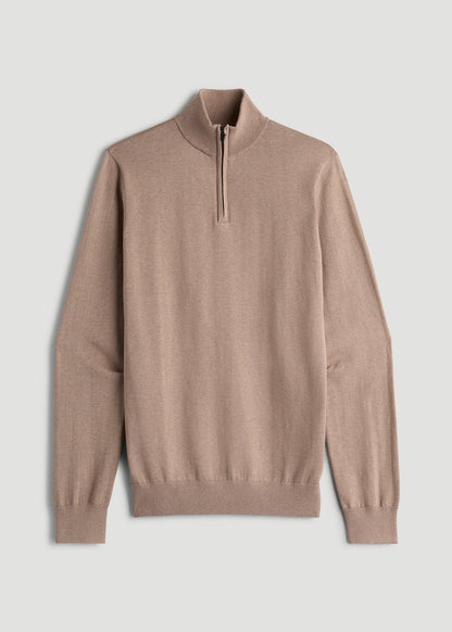 Everyday Quarter Zip Sweater for Tall Men in Stucco