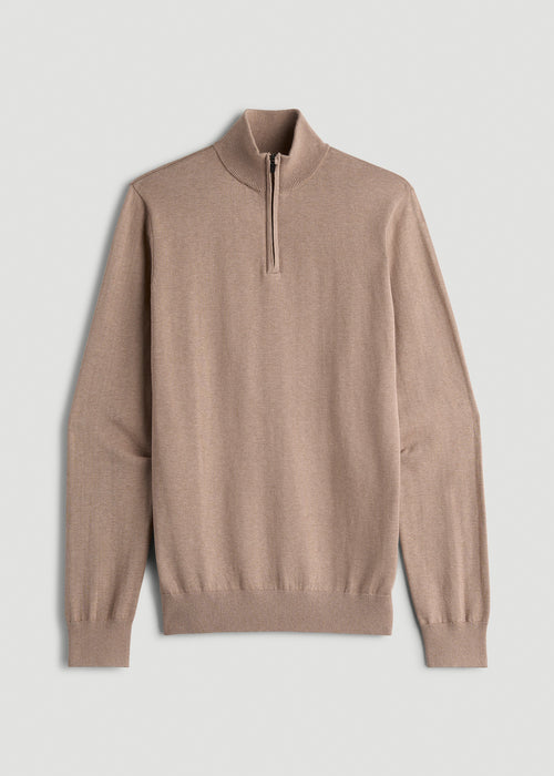 Everyday Quarter Zip Sweater for Tall Men in Stucco