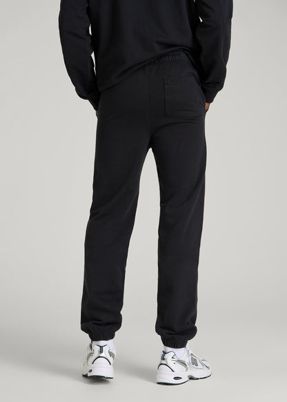 Everyday French Terry Cinched Bottom Sweatpants for Tall Men in Black