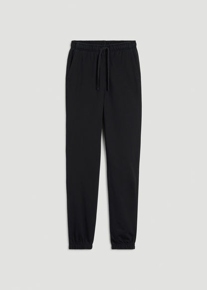 Everyday French Terry Cinched Bottom Sweatpants for Tall Men in Black