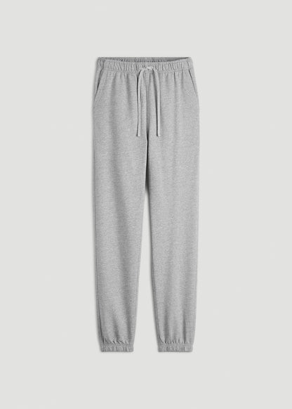 Everyday French Terry Cinched Bottom Sweatpants for Tall Men in Grey Mix