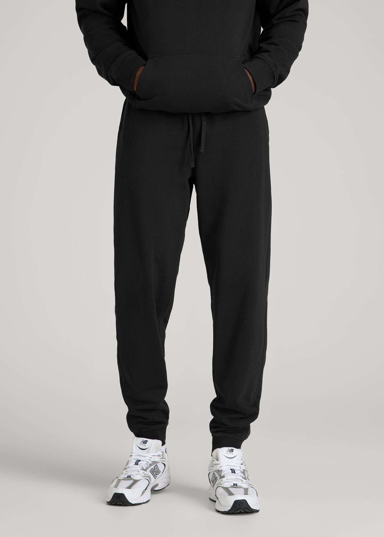 Everyday French Terry Jogger for Tall Men in Black