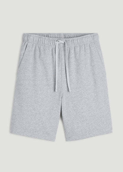 Everyday French Terry Shorts for Tall Men in Grey Mix