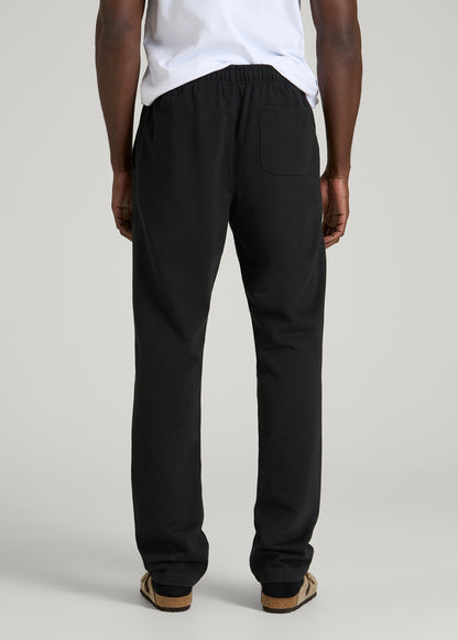 Everyday French Terry Straight Leg Sweatpants for Tall Men in Black