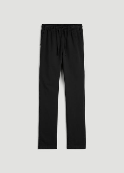 Everyday French Terry Straight Leg Sweatpants for Tall Men in Black