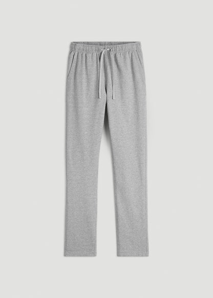 Everyday French Terry Straight Leg Sweatpants for Tall Men in Grey Mix