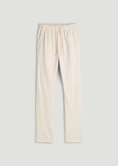 Everyday French Terry Straight Leg Sweatpants for Tall Men in Heathered Oatmeal