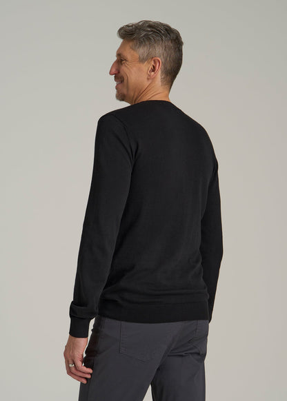 Everyday V-Neck Sweater for Tall Men in Black
