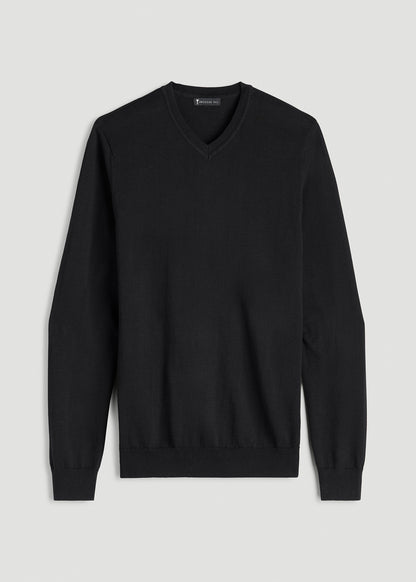 Everyday V-Neck Sweater for Tall Men in Black