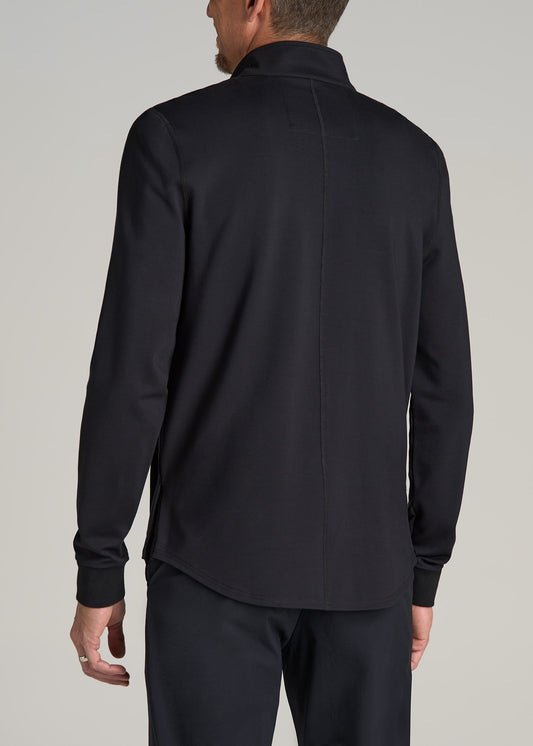 Fairway Popover Tall Men's Sweatshirt in Black