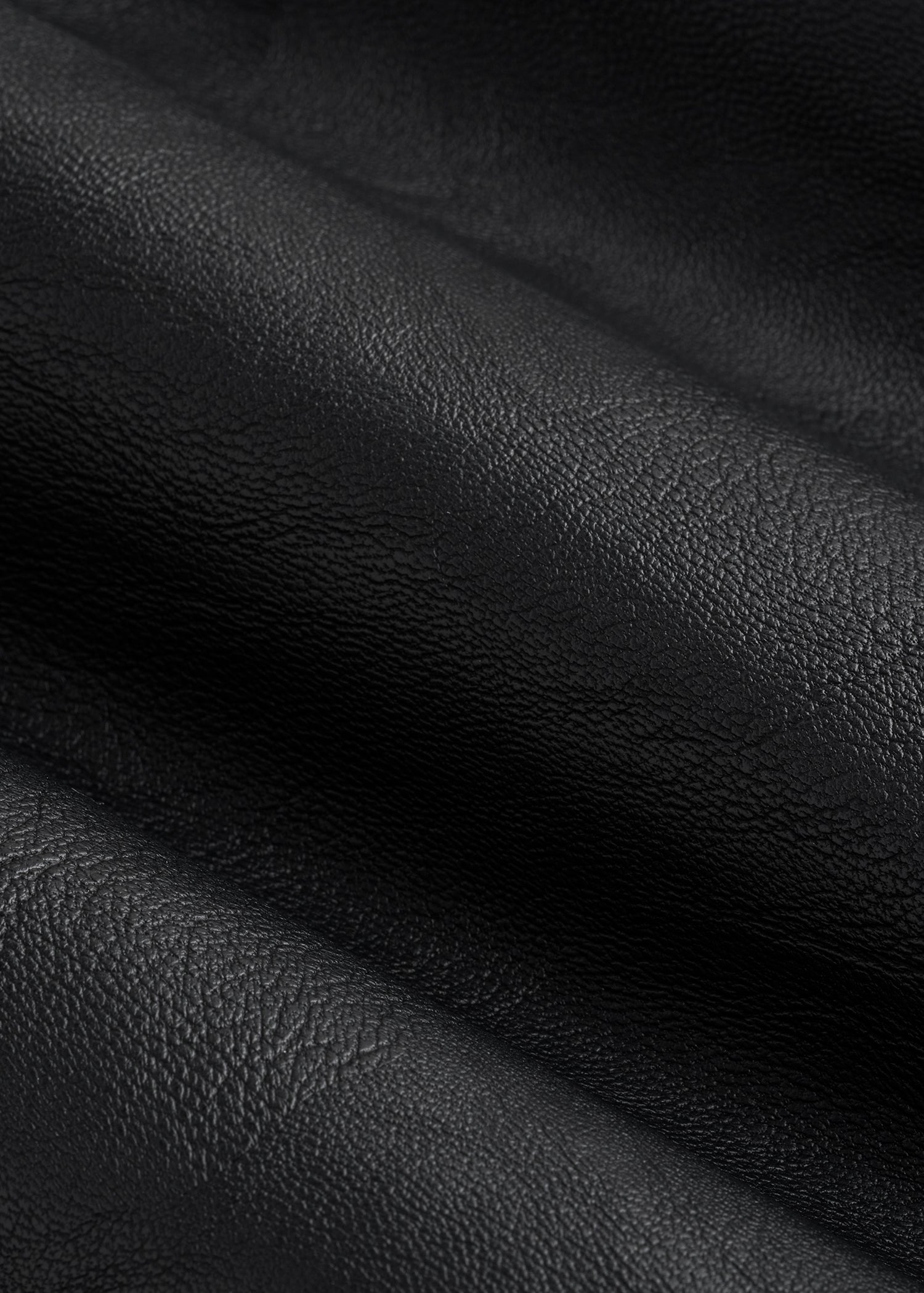 True Touch Leather Bomber Jacket for Tall Men in Black