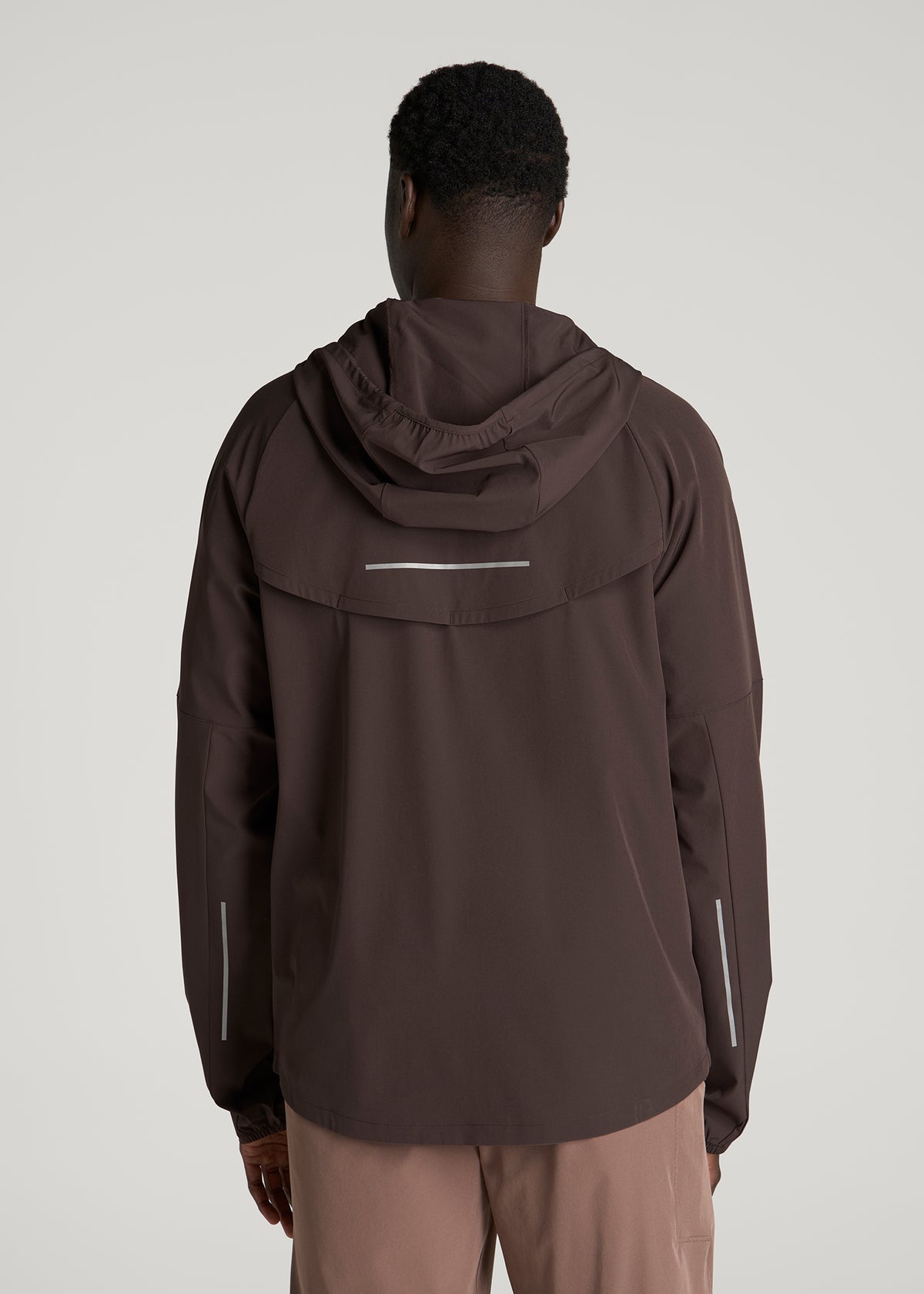 Featherweight Full-Zip Hooded Jacket for Tall Men in Espresso