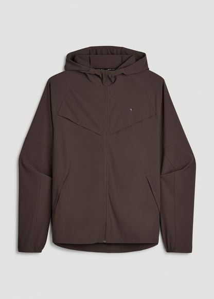 Featherweight Full-Zip Hooded Jacket for Tall Men in Espresso