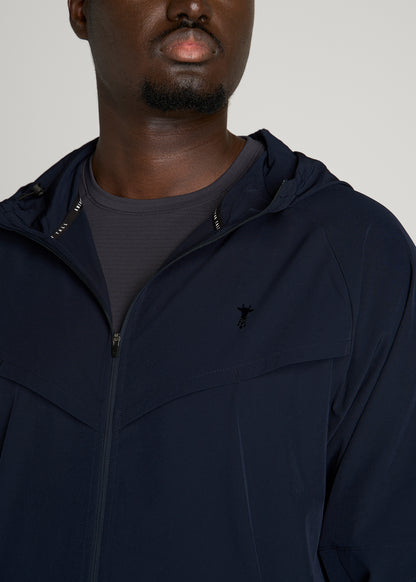 Featherweight Full-Zip Hooded Jacket for Tall Men in Royal Navy