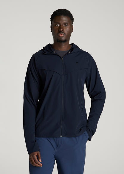 Featherweight Full-Zip Hooded Jacket for Tall Men in Royal Navy