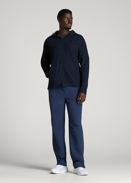 Featherweight Full-Zip Hooded Jacket for Tall Men in Royal Navy