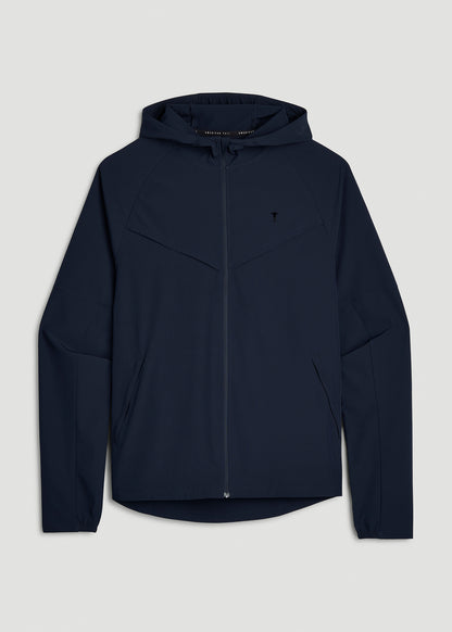 Featherweight Full-Zip Hooded Jacket for Tall Men in Royal Navy