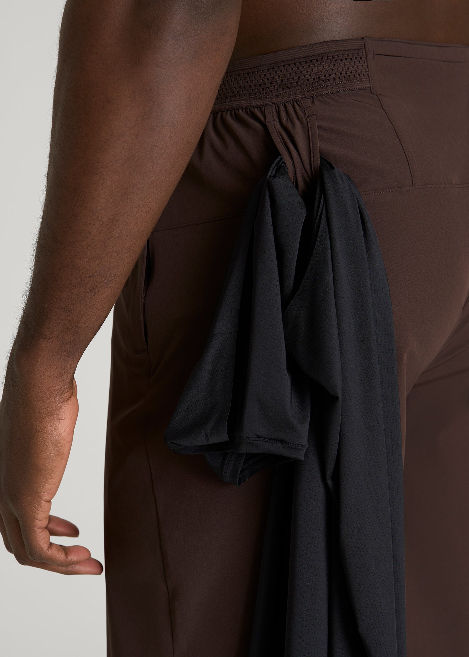 Featherweight Linerless Running Short for Tall Men in Espresso