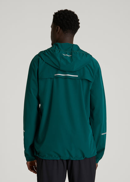 Featherweight Packable Anorak for Tall Men in Deep Teal