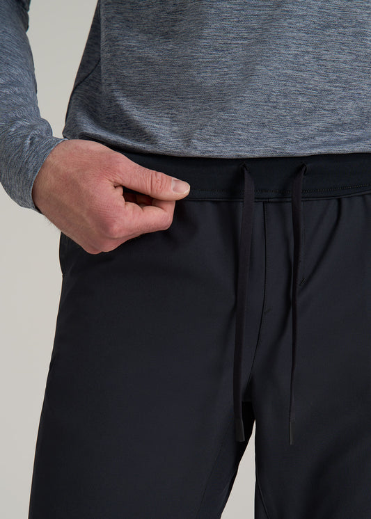 Featherweight Perforated Training Jogger for Tall Men in Black