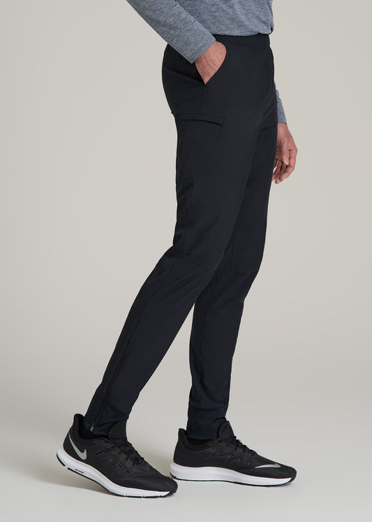 Featherweight Perforated Training Jogger for Tall Men in Black