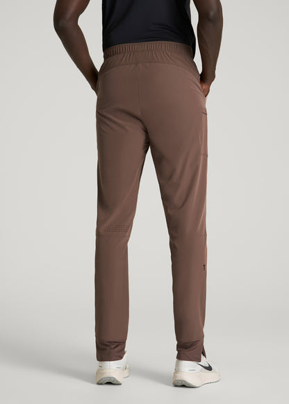 Featherweight Perforated Training Joggers for Tall Men in Coffee Quartz