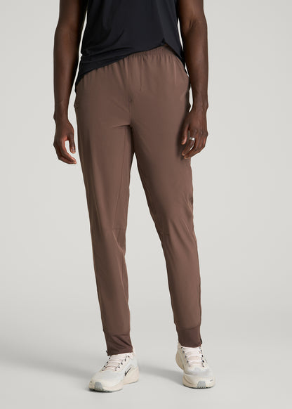 Featherweight Perforated Training Joggers for Tall Men in Coffee Quartz
