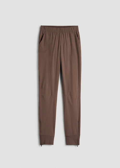 Featherweight Perforated Training Joggers for Tall Men in Coffee Quartz