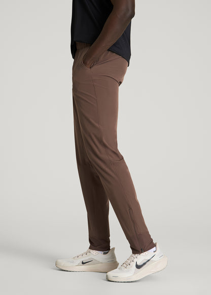Featherweight Perforated Training Joggers for Tall Men in Coffee Quartz