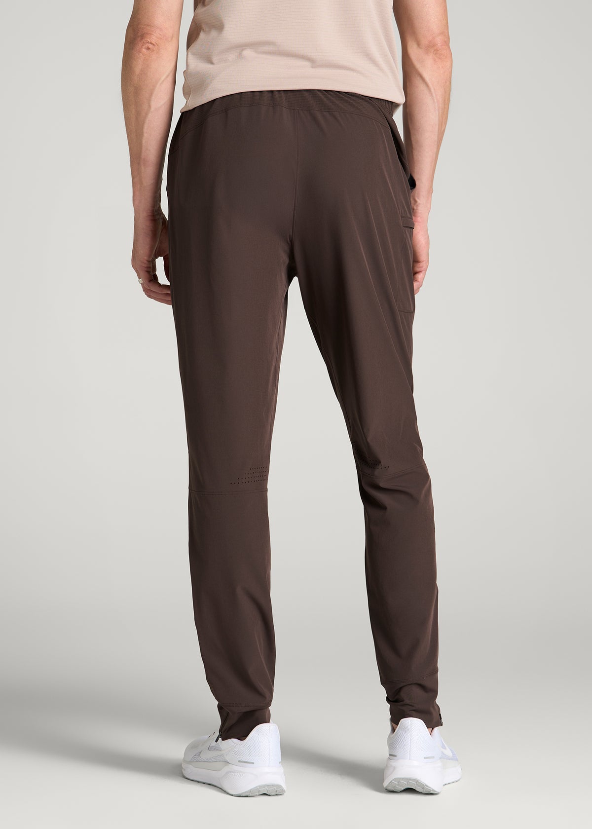 Featherweight Perforated Training Jogger for Tall Men in Espresso