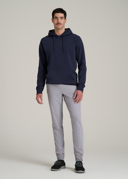 Featherweight Perforated Training Joggers for Tall Men in Light Grey