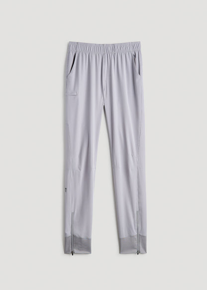 Featherweight Perforated Training Joggers for Tall Men in Light Grey